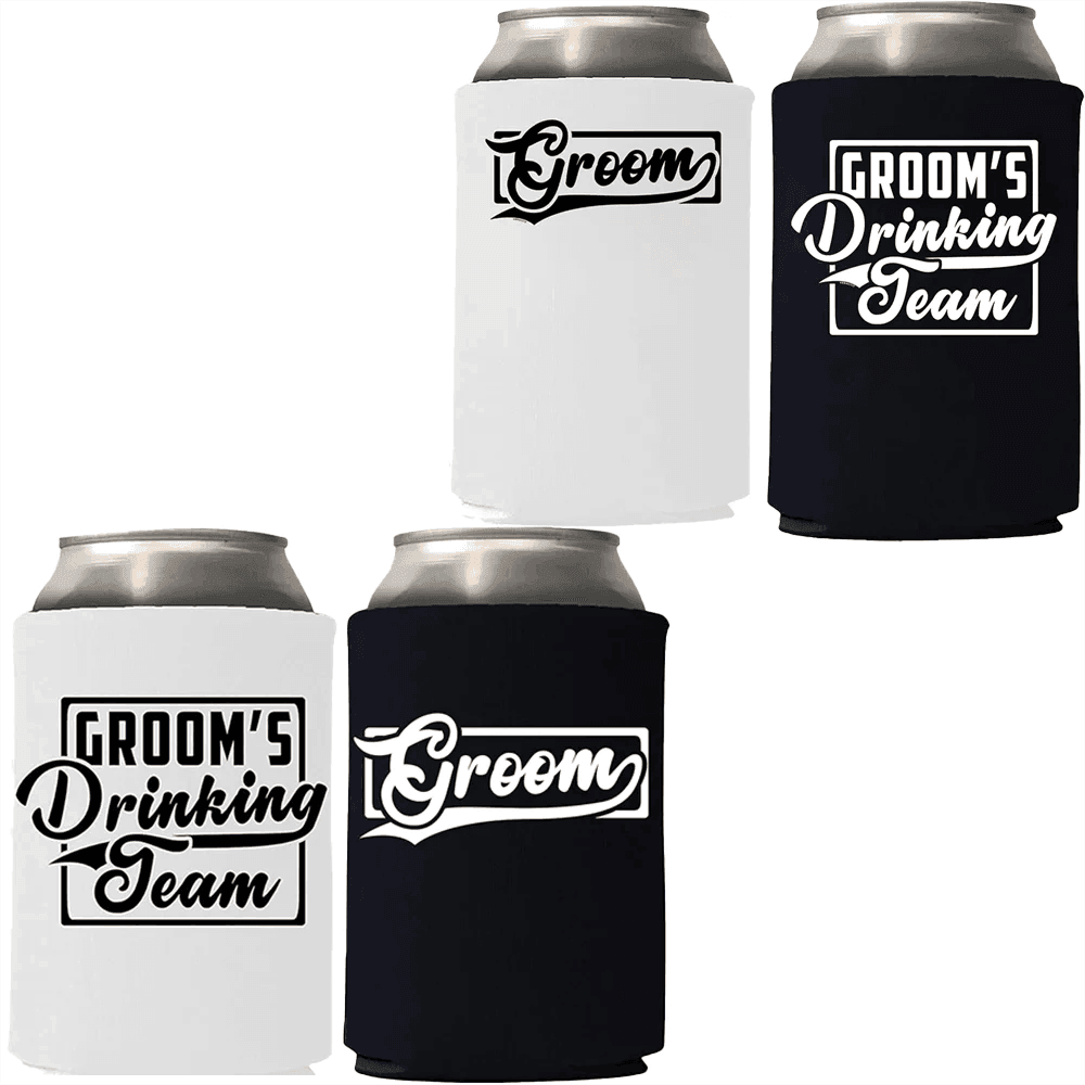 groom + groom's drinking team koozies - basil boutique