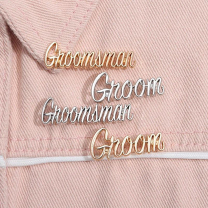 groom + groomsmen pins - basil boutique