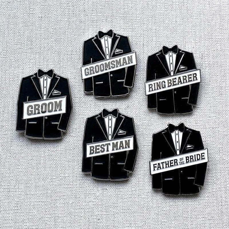 groomsmen pins - basil boutique