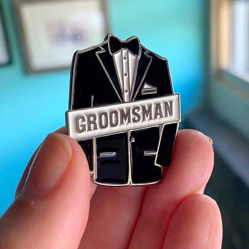 groomsmen pins - basil boutique