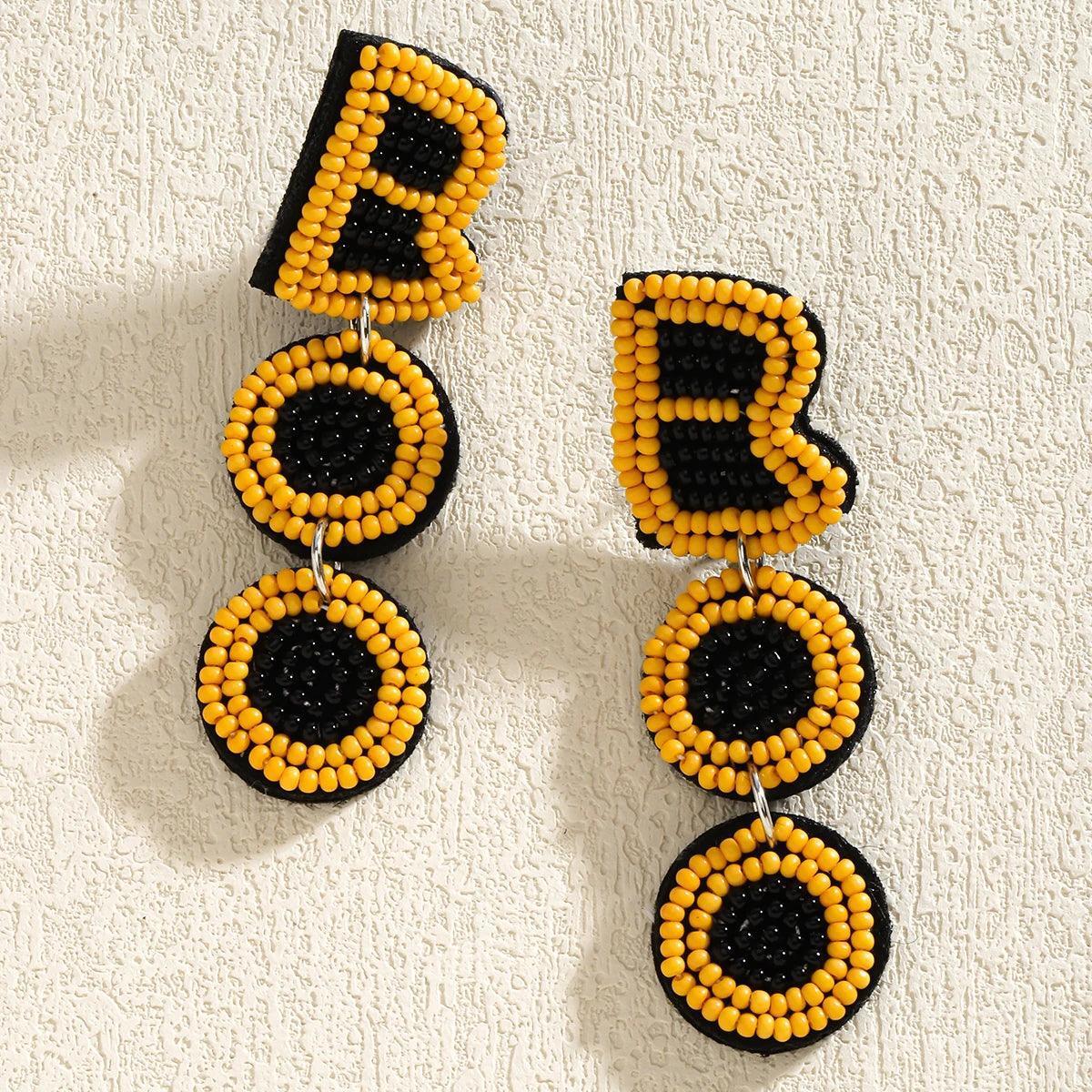 halloween beaded earrings - basil boutique