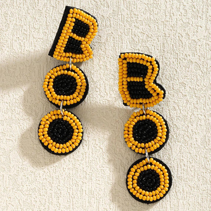 halloween beaded earrings - basil boutique