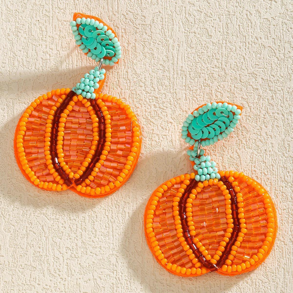 halloween beaded earrings - basil boutique