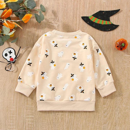 halloween kids crew sweatshirts - basil boutique