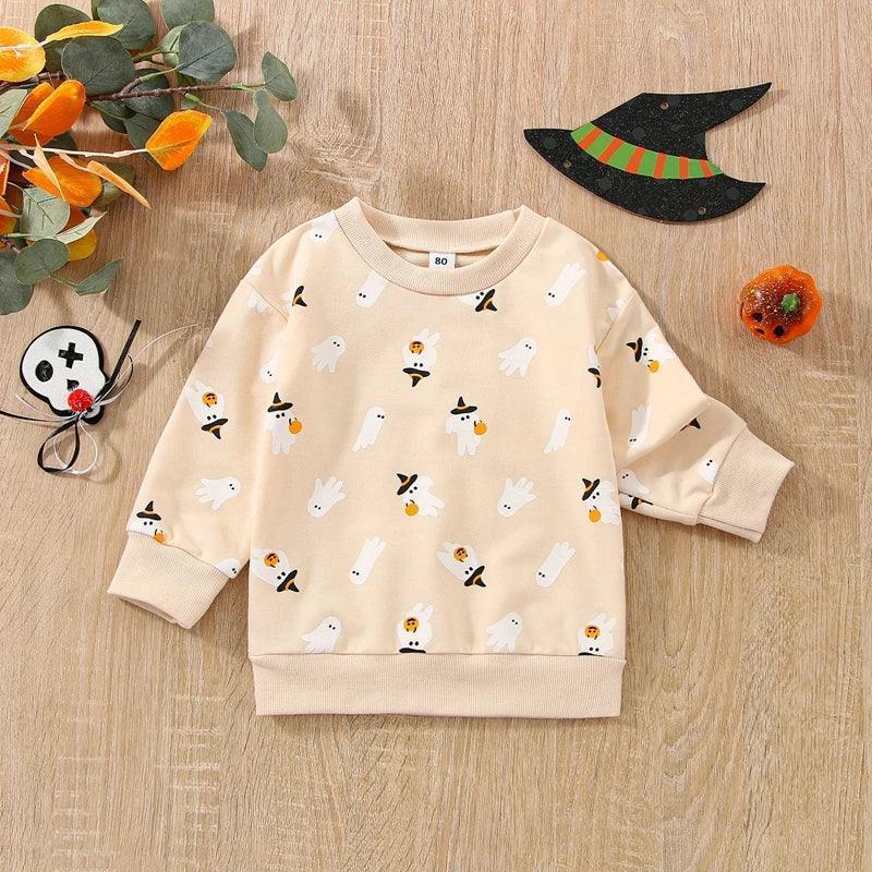 halloween kids crew sweatshirts - basil boutique