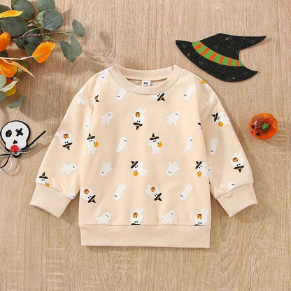 halloween kids crew sweatshirts - basil boutique