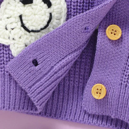 halloween knit kids cardigan - basil boutique