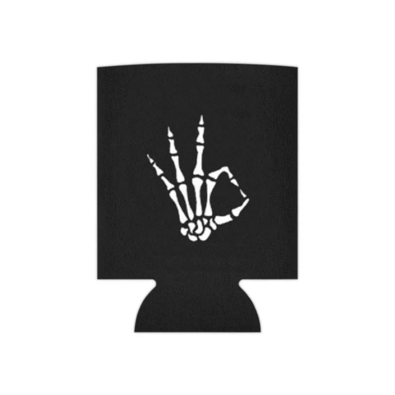 halloween skeleton koozies - basil boutique