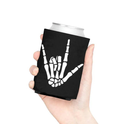 halloween skeleton koozies - basil boutique