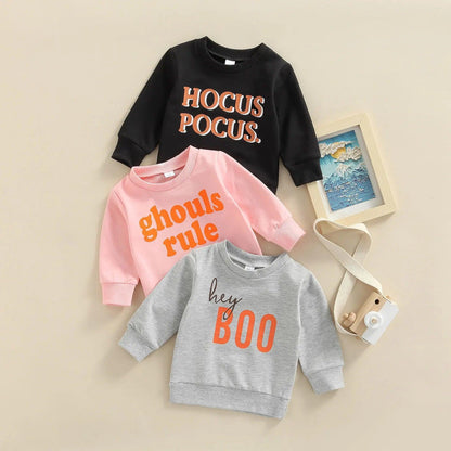 halloween spirit kids crew sweatshirts - basil boutique