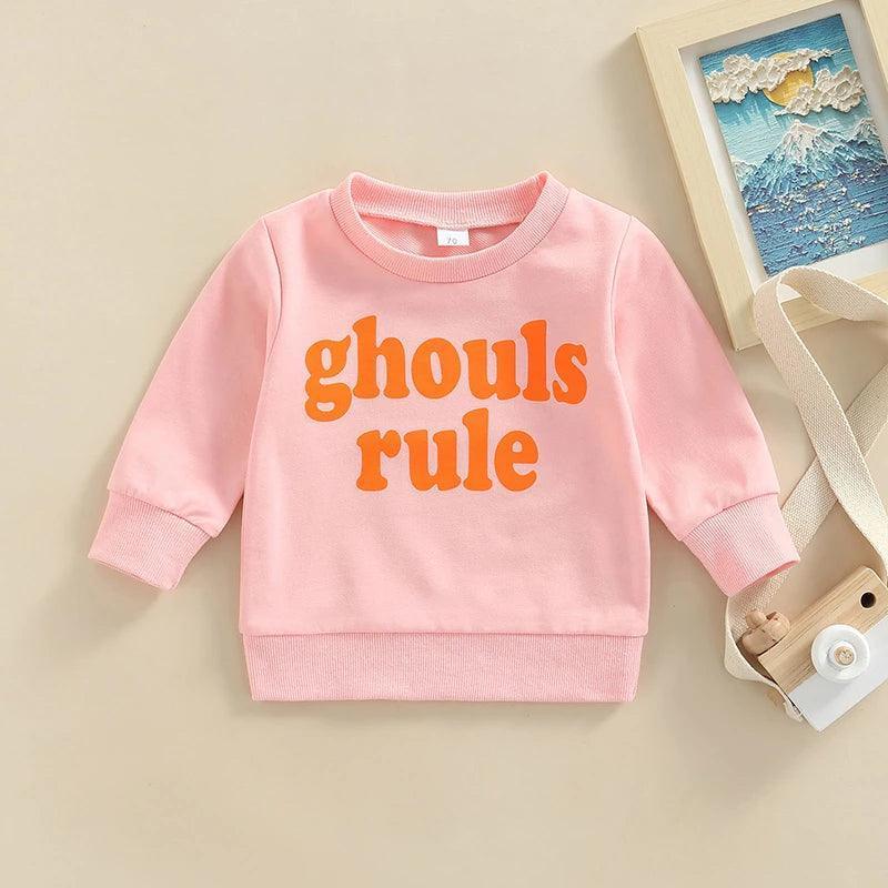 halloween spirit kids crew sweatshirts - basil boutique