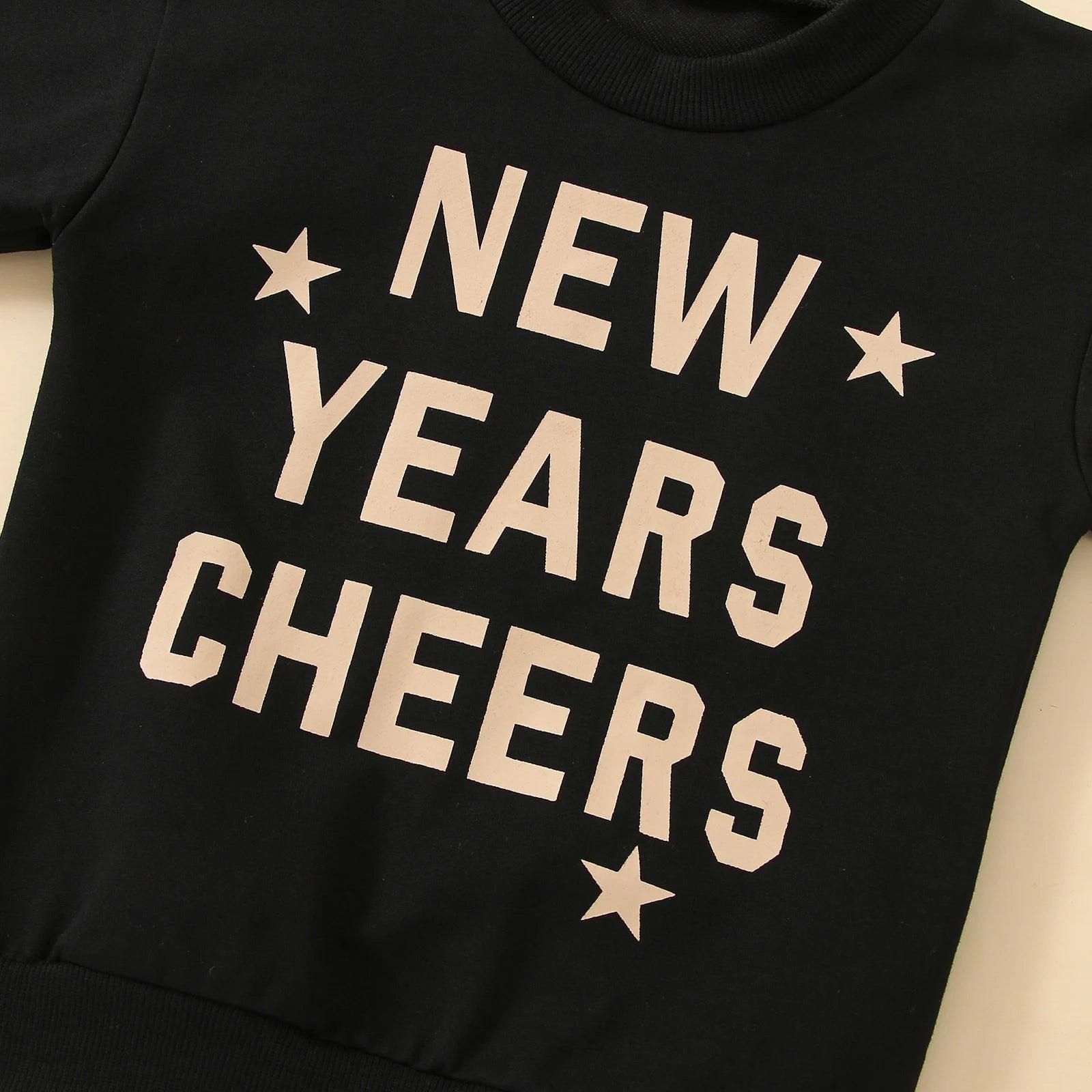 happy new year star kids sweatshirt - basil boutique