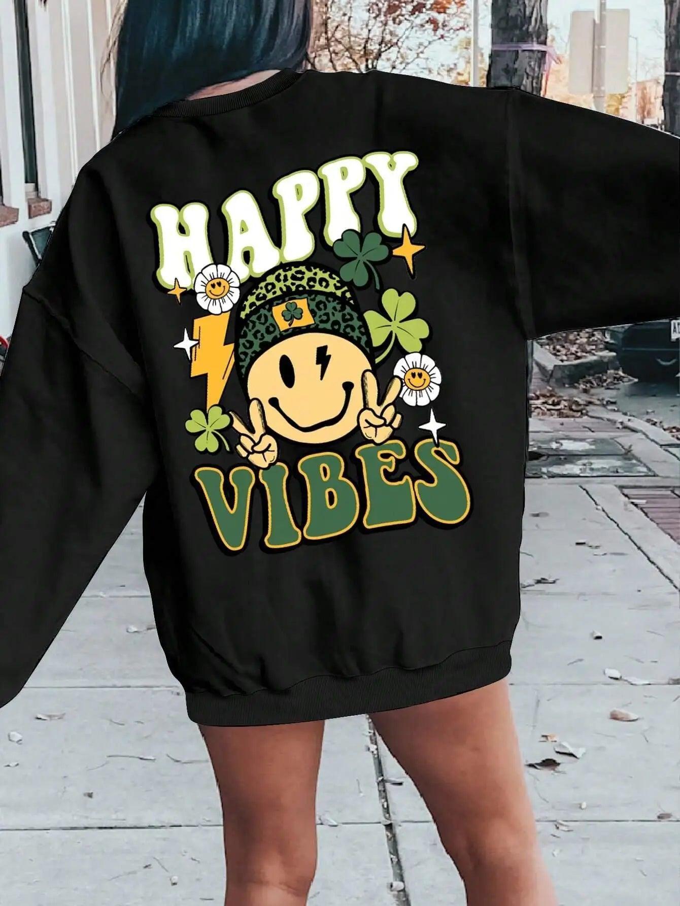 happy vibes hoodie - basil boutique