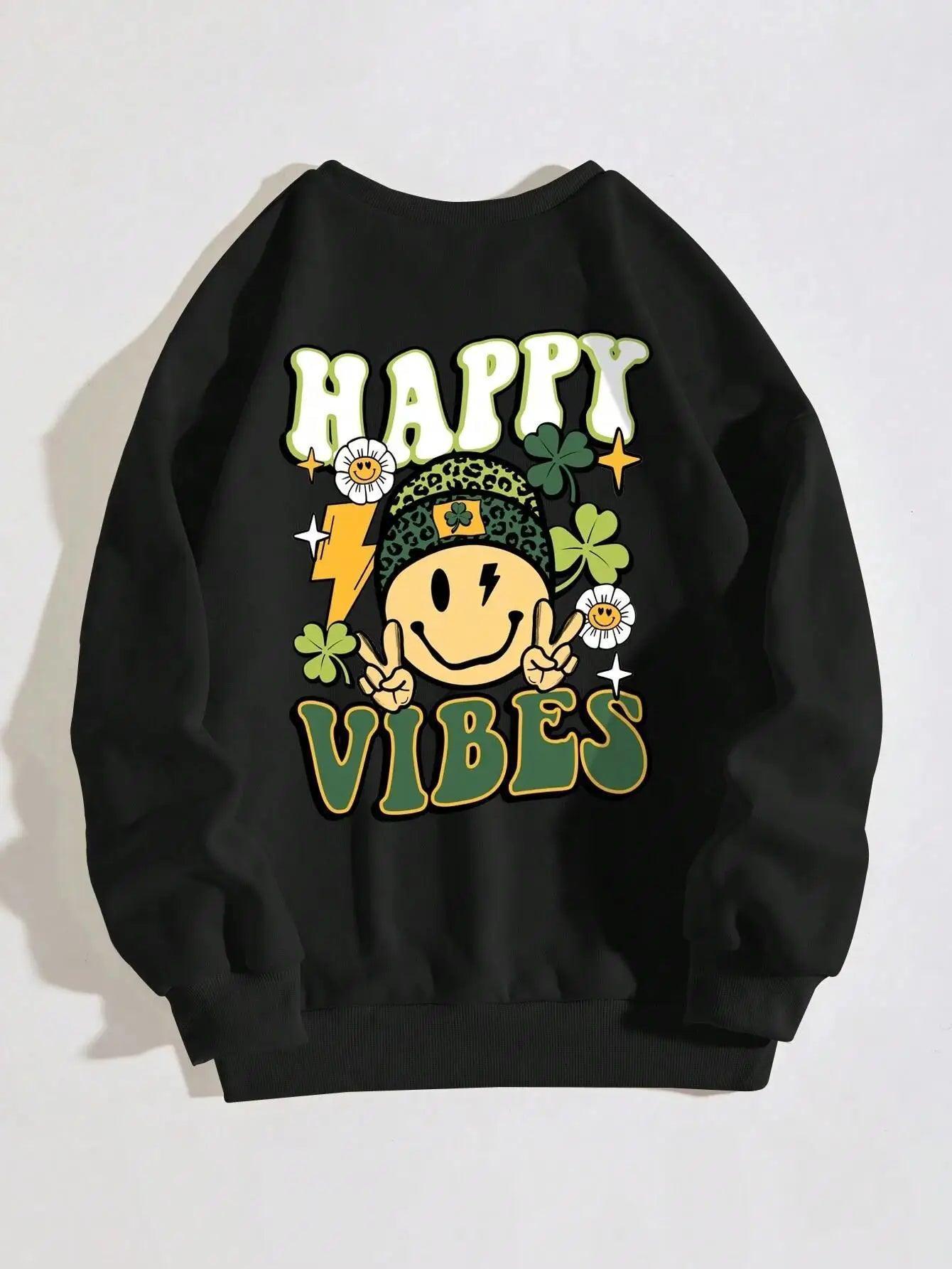 happy vibes hoodie - basil boutique