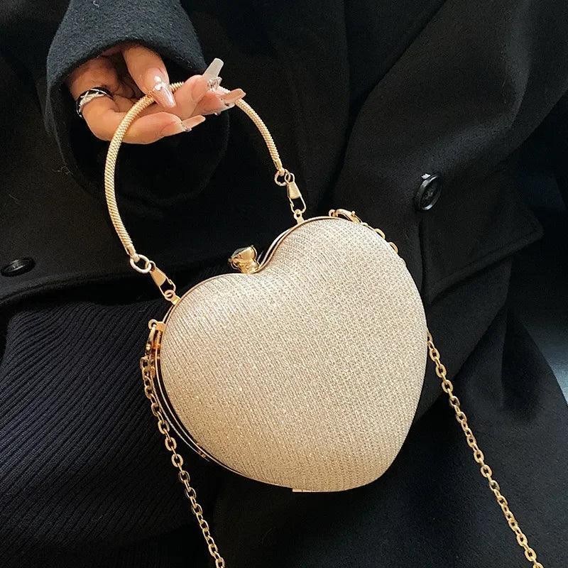 heart rhinestone purse - basil boutique