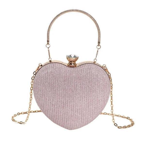 heart rhinestone purse - basil boutique