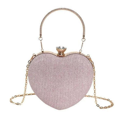 heart rhinestone purse - basil boutique