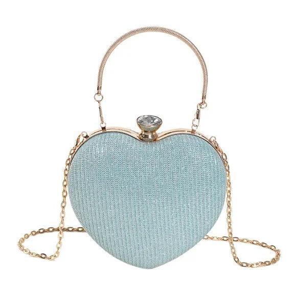 heart rhinestone purse - basil boutique