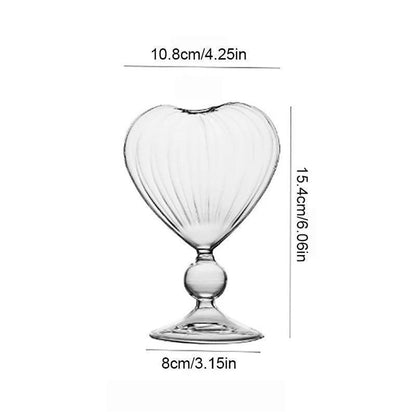 heart shaped wine glass - basil boutique