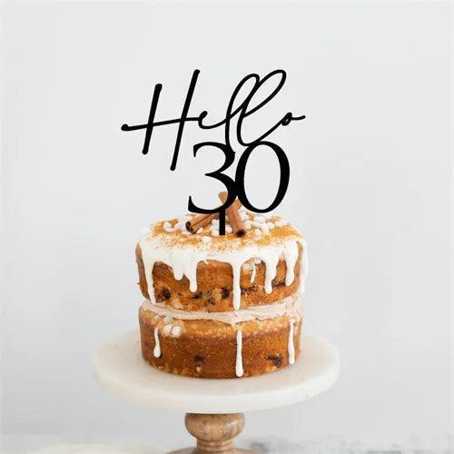 hello birthday cake topper - basil boutique