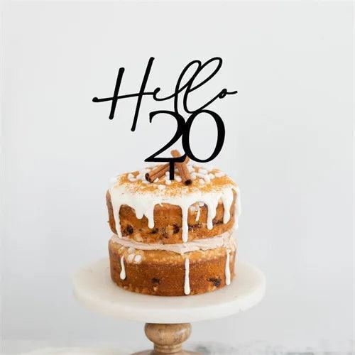 hello birthday cake topper - basil boutique