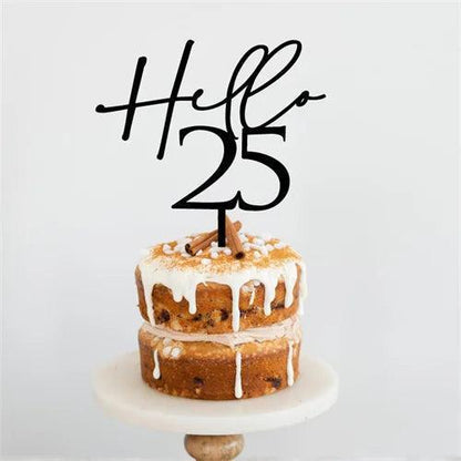 hello birthday cake topper - basil boutique