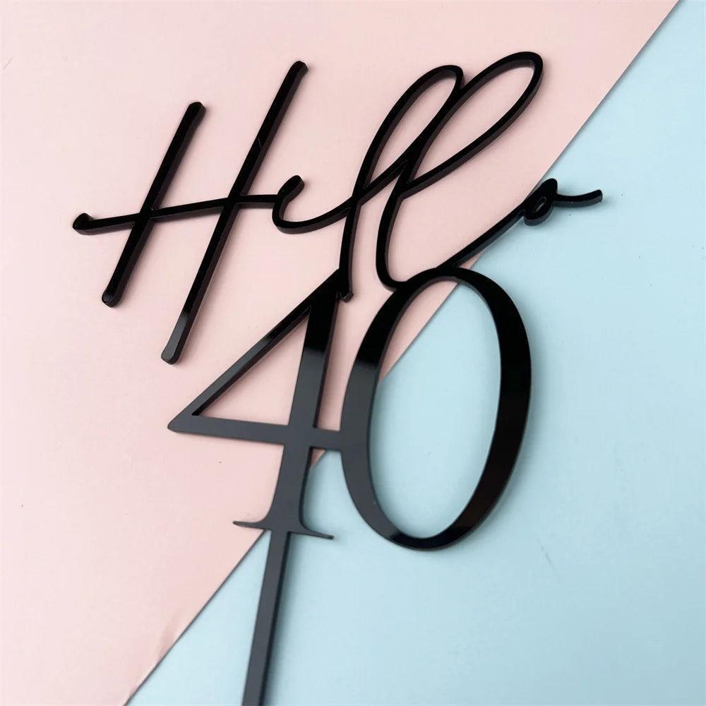 hello birthday cake topper - basil boutique