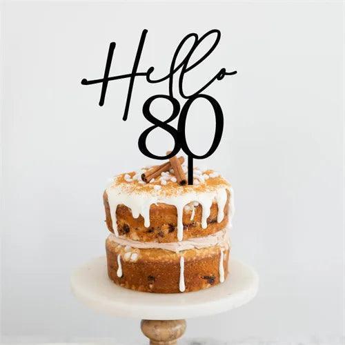 hello birthday cake topper - basil boutique