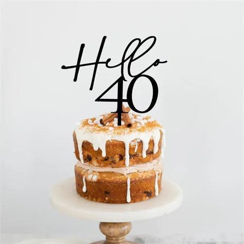 hello birthday cake topper - basil boutique