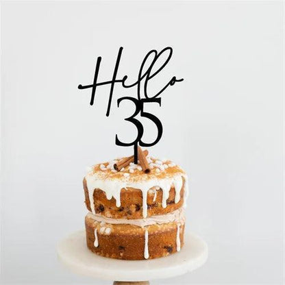 hello birthday cake topper - basil boutique