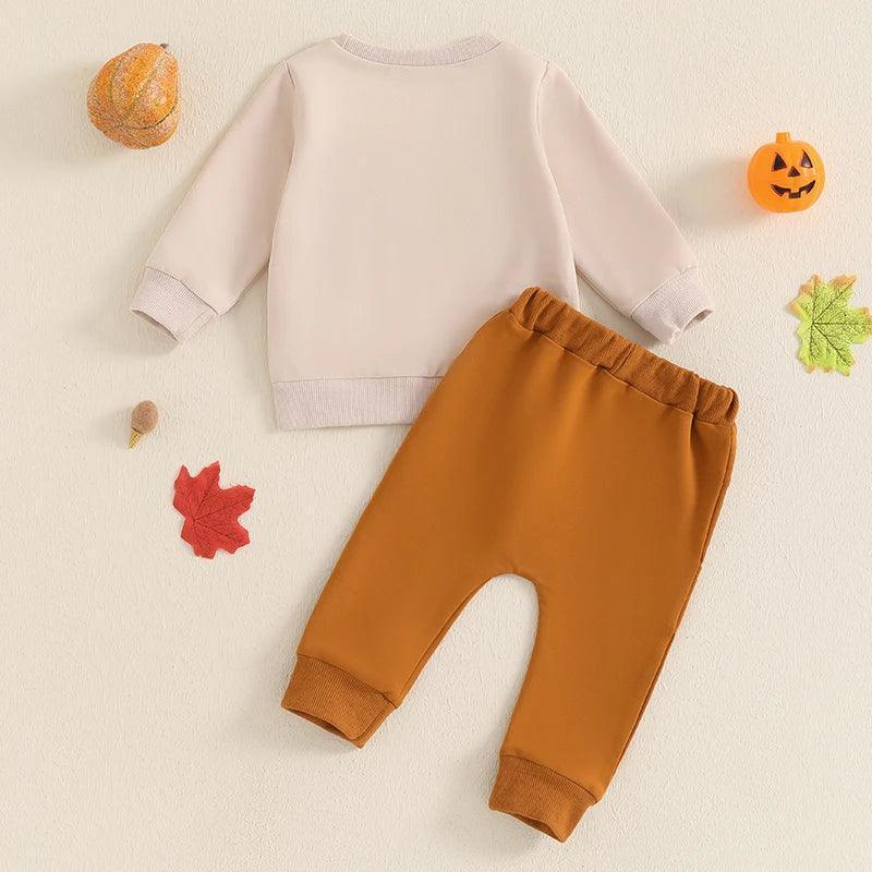 hello pumpkin kids outfit - basil boutique