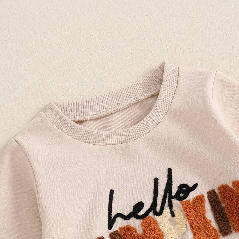 hello pumpkin kids outfit - basil boutique