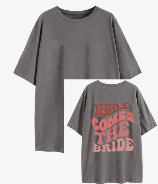 here comes the bride retro t-shirt - basil boutique