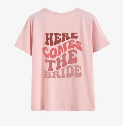 here comes the bride retro t-shirt - basil boutique