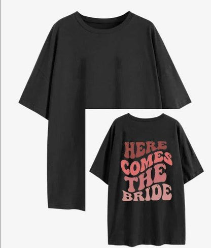 here comes the bride retro t-shirt - basil boutique