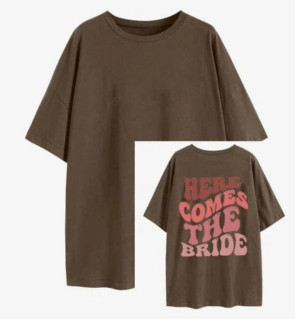 here comes the bride retro t-shirt - basil boutique