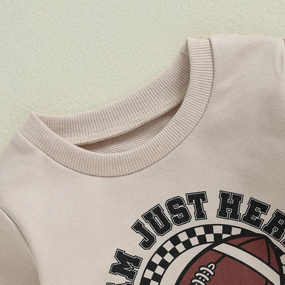 here for the snacks football kids outfit - basil boutique