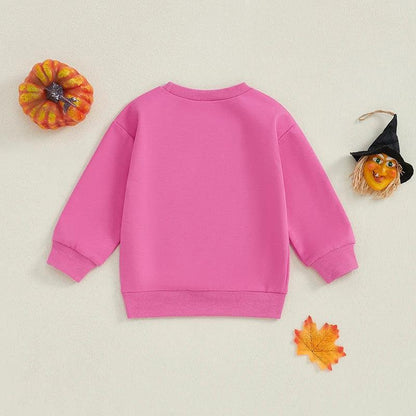 hey boo ghost kids crew sweatshirt - basil boutique