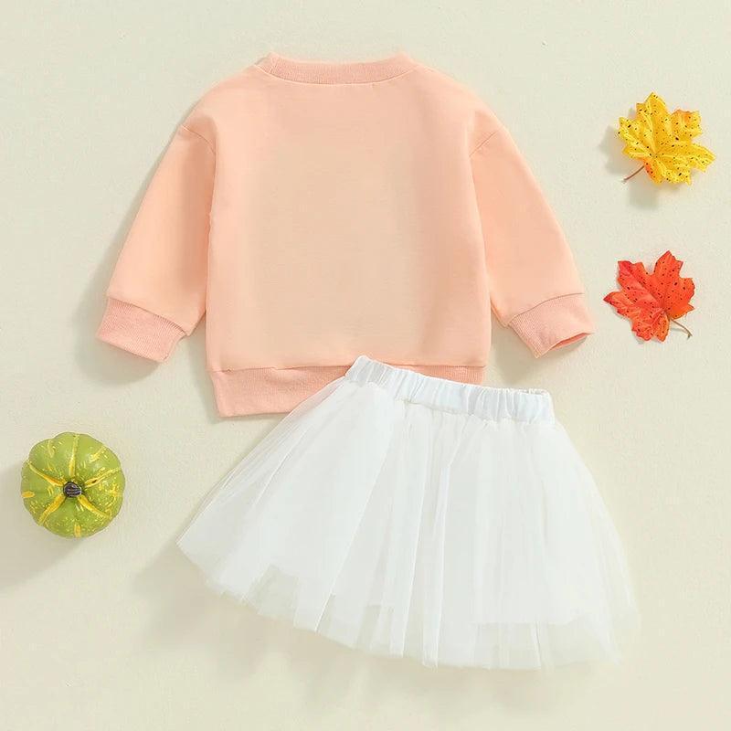 hey boo tulle skirt kids outfit - basil boutique