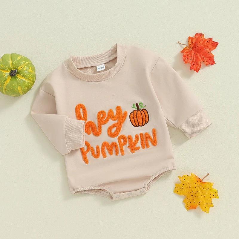 hey pumpkin onesie - basil boutique