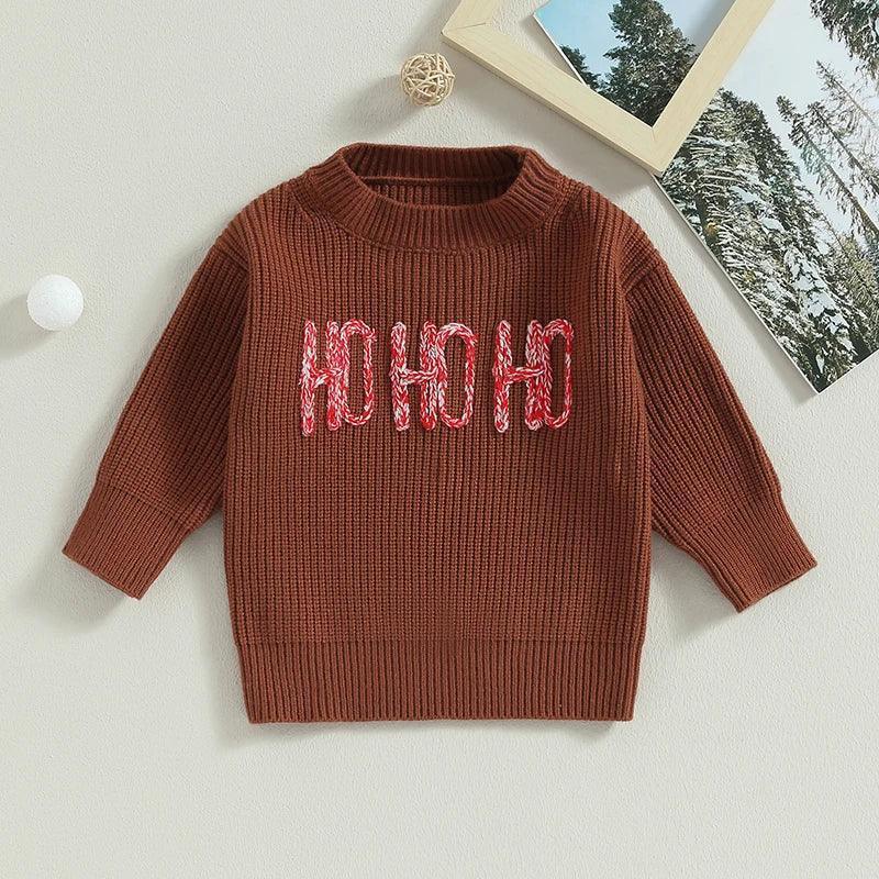 ho ho ho kids crew sweatshirt - basil boutique