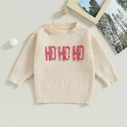 ho ho ho kids crew sweatshirt - basil boutique