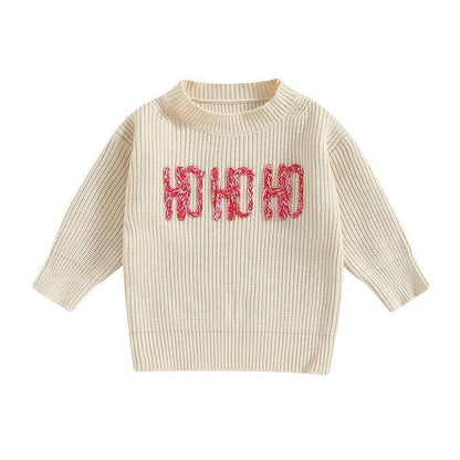 ho ho ho kids crew sweatshirt - basil boutique