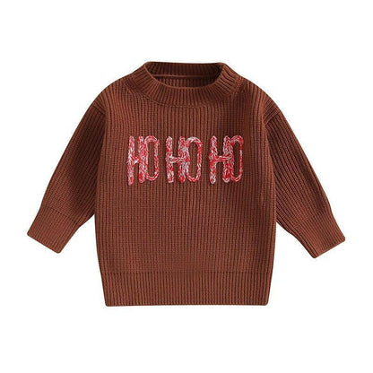 ho ho ho kids crew sweatshirt - basil boutique