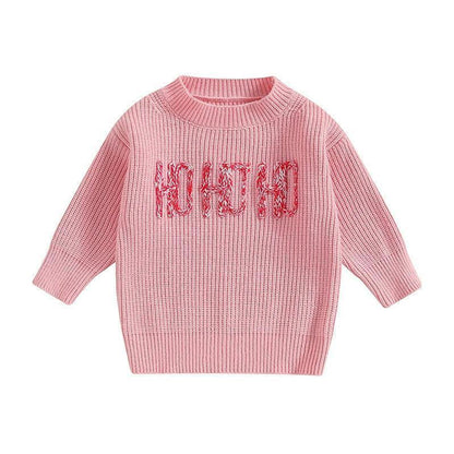 ho ho ho kids crew sweatshirt - basil boutique