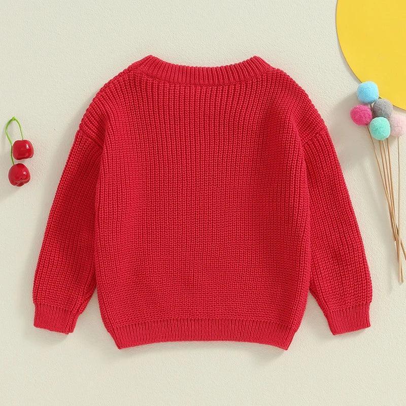 holly jolly kids crew sweater - basil boutique