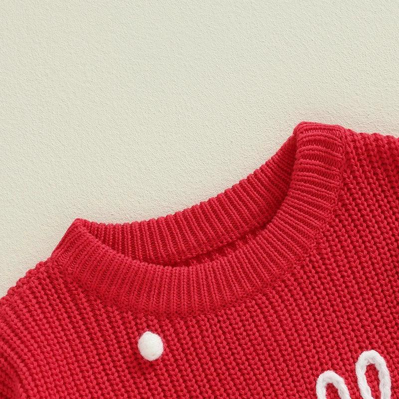 holly jolly kids crew sweater - basil boutique