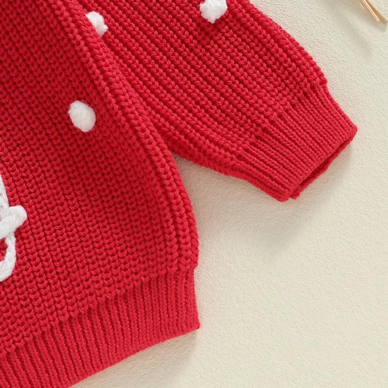 holly jolly kids crew sweater - basil boutique