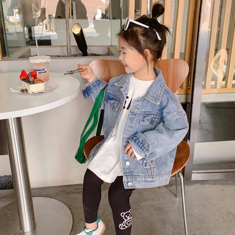 hoppy bunny denim kids jacket - basil boutique