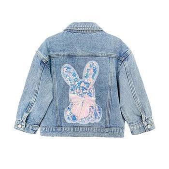 hoppy bunny denim kids jacket - basil boutique